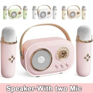 LoaBluetooth với 1-2 micrô không dây hỗ trợ Karaoke thẻ TF FM chơi HIFI bass cuộc gọi rảnh tay quà tặng sinh nhật cho trẻ em2026