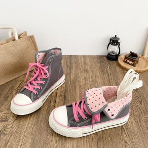 2026 Fresh Women Canvas Shoes High Top Female Flat Canvas Sneakers Lace Up Student Black Sport Shoes Pink Girls Shoe Summer2026
