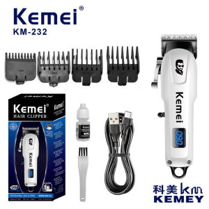 Kemei Professional LCD Electric Hair Clipper For Men Cordless Trimmer Rechargeable Shaver KM-232