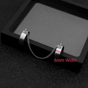 Link5-32 Double-use ear clips smooth opening stainless steel rings chain double rings boys and girls rings