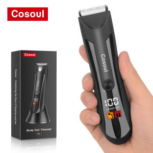 Cosoul Body Hair Trimmer For Men  Electric Groomer Chest Hair / Arm Hair / Leg Hair / Private Part Hair  / Ball Trimmer Pubic Hair Shaver Removal IPX7 Waterproof LED Display