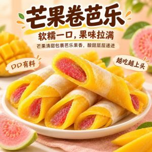 Mixed Fruit Rolls 芒果卷乌梅芭乐百香果黄桃夹心蜜饯果脯 Assorted Preserved Fruit Chewy Snack