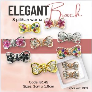 The Brooch Factory 2pcs [FREE BOX] Korea Premium Shoulder Brooch Kerongsang Bahu Batu Hijab Pin Tudung Muslimah Multi Design B156