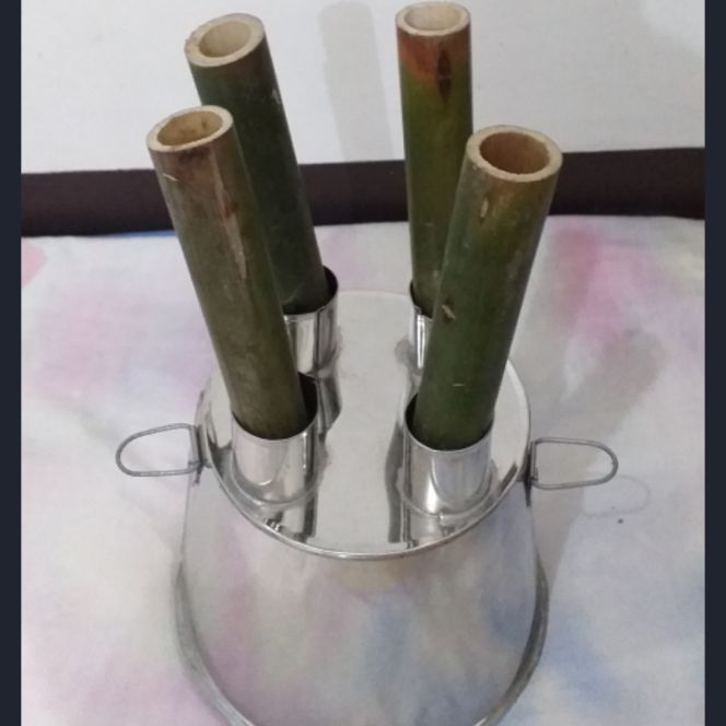 Puto Bumbong Steamer stainless/ 4 Holeswith 4 pieces bamboos Lazada PH