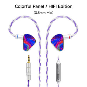 CVJ JEMINE Gaming Earphones 1DD+1BA Hybrid Driver IEM Detachable Glass Faceplate HiFi In-Ear Monitor Gaming Music Dual Style
