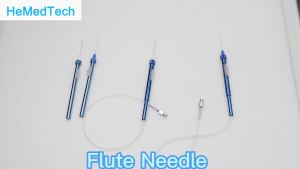GREATLH Ophthalmic Titanium Eye Flute Needle Backflush Handle Eye Handle Backflush 23G/25G Ophthalmic Instrument