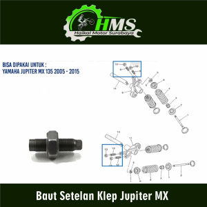 Baut Setelan Klep Jupiter MX (Harga Per 1 PCS) - Baud Mur Mor Stelan Klep Screw Valve Yamaha Jupiter