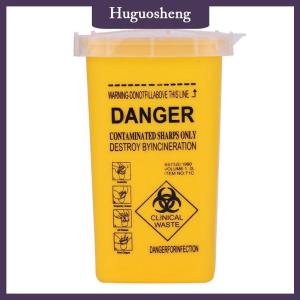 [huguosheng] 1L พลาสติก SHARP ภาชนะเสียกล่อง Biohazard TATTOO อุปกรณ์เข็ม