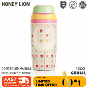 Sports Vacuum Tumbler 304 Stainless Steel Leakproof Water Bottle One Hand Open for Gym Workout and Outdoor- HoneyLion