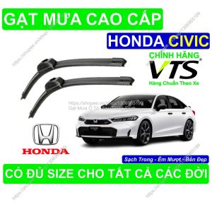 Gạt Mưa Silicon Nano Cao Cấp Kính Lái Honda Civic Cặp Gạt Mưa K.ính Lái Honda Civic Có Đủ Size C.ho Các Đời Xe Civic