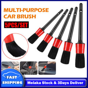 5pcs/set Car Detailing Brush Set Car Wash Brushes Auto Cleaning Tools Dashboard Air Outlet Wheel Clean Brush 5 in 1 Detailing Set Interior Exterior Leather Cleaning Brush