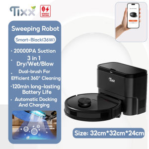 Tixx Robot Vacuum Cleaner 3 in 1 Wet and Dry Robot Vacuum For Home 12000Pa Wireless Carpet Cleaning【Fast Shipping】