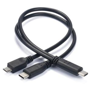 Type C to Double Charging Cable 30cm Long Supports 15W Fast Charging for Phones Tablets and More Devices