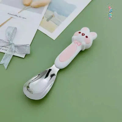 Peralatan Makan Bayi Stainless Steel dengan Gambar Kartun - Sendok dan Garpu Anak Makanan Sehat Peralatan Makan Lucu untuk Bayi Set Peralatan Makan Anak Sendok Kartun Peralatan Makan yang Aman dan Tahan Lama untuk Anak. haOJE