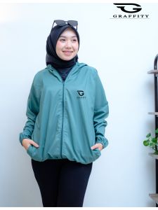 GRAFFITY -Jaket wanita Lengan Panjang Sports Untuk Olahraga / Fitness / Gym /Yoga / zumba