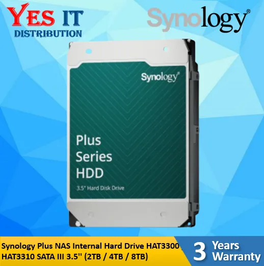Synology Plus NAS Internal Hard Drive HAT3300 / HAT3320 SATA III 3.5'' (4TB / 6TB / 8TB)