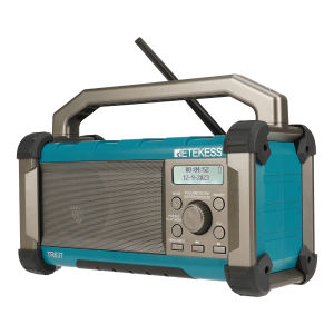 Retekess tr637 công trường đài phát thanh với Bluetooth 5.0 có thể sạc lại di động AM/FM Đài phát thanh tuổi thọ pin dài loa công suất cao thả bằng chứng và chống bụi thích hợp cho xây dựng hoặc môi trường ngoài trời