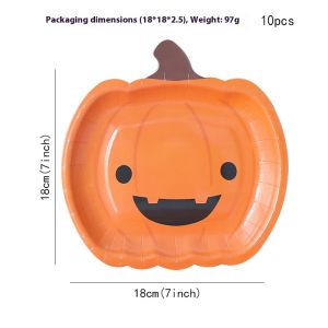 Đĩa bí ngô trang trí tiệc Halloween với khuôn mặt tươi cười dễ thương cho các sự kiện lễ hội