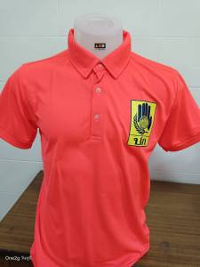 เสื้อคอปก ปภ. เสื้อโปโลสีชมพูสะท้อนแสง ใหม่ ล้างสต๊อก