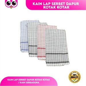 KAIN LAP SERBET DAPUR KOTAK KOTAK / KAIN SERBAGUNA