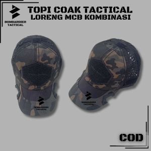 Terbaru Topi coak tactical kombinasi loreng multycame black mcb / topi coak mcb / topi coak kombinasi mcb