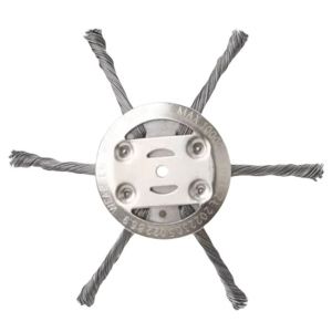 ZM10Q 3/6 Cutter Brush Grass Trimmer Head Steel Wire Replacement Head Lawn Trimmer Weed Brush Brushcutter Rounded Edge Garden Weeding Eater for Removal Moss Rust