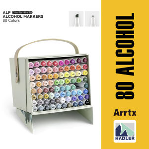 Arrtx Artist-Grade Alcohol-Based Markers 80 Vibrant Colors with Fast-Dry Ink