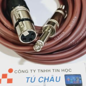 Dây Canon ra 6 Ly dài 5m / Chuẩn Canon Cái ra 6 Ly MONO (Dây micro Karaoke)