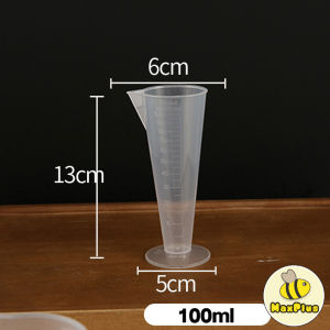 MaxPlus Clear Plastic Measuring Cup Pitcher Liquid Measure Jug Cup Container 100ML