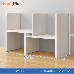 Desktop Organizer Book Shelf Desktop Rack Multipurpose Table Top Rack Expandable Shelf Space Saver Home Office Rack Adjustable Book Rack Rak Buku