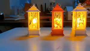 Xmas-Decorative Lamp Beautiful Christmas Lantern Light Santa-Claus Table Night Light Hanging Lantern Festival Ornament