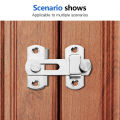 Flat Door Lock 1 Pcs Stainless Steel Swivel Bolt Door Latch Slug Catch Hasp Lock for Slide Gate Fence Partition Fold Door Locks Door Hardware. 