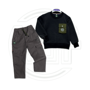 Setelan Sweater Anak Laki Laki Celana Cargo Panjang 4 5 6 7 8 9 10 11 12 Tahun