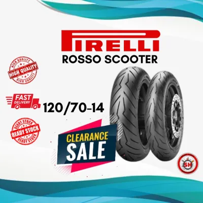 Tayar Clearance Stock Tayar Pirelli 120/70-14 120/80-14 Rosso Scooter / Angel Scooter