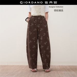 Giordano Women Women Elastic Waist Casual Pants Free Shipping 18416807
