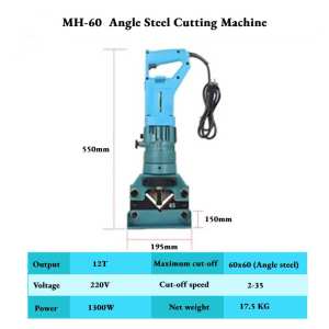 Portable Electric Multi-Function Steel Processing Machine – Angle Cutting Hand Lift Punching & Hydraulic Chamfer Arc – 45° Bevel Steel Processing Tool