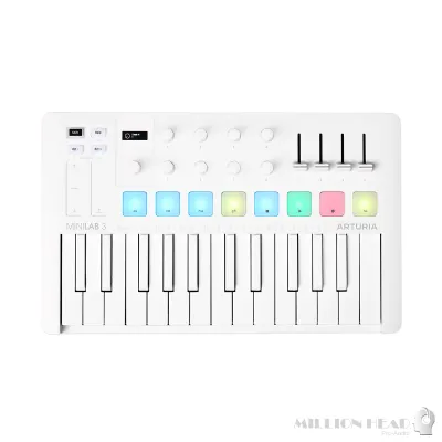 Arturia : MiniLab 3 by Millionhead (MIDI คอนโทรลเลอร์ แบบที่กะทัดรัดและน้ำหนักเบาแต่คุณสมบัติอัดแน่นครบถ้วน มีลูกเล่นหลากหลาย)
