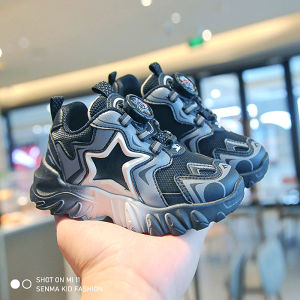SENMA Black Shoes For Kids Boys Rubber Shoes Biker Buckle Sneakers Korean Baby Sapatos 1 To 5 Years Old