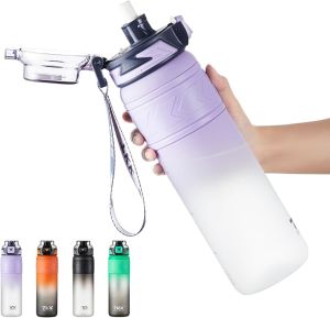 Bình Nước Xe Đạp Thể Thao 1 Lít Đựng Nước Có Ống Hút Tập Gym Đi Xe Đạp Phòng Chống Rò Rỉ Nước Tritan