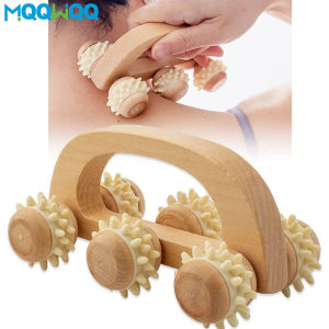 Manual Wooden Back Massage Roller Wood Massager Handheld Roller for Neck Leg Back Deep Tissue Muscle Massage Relax Body Shaping2026
