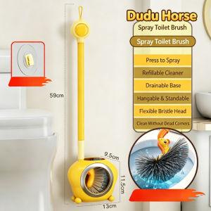 MLADEN Toilet Brush Long Handle Toilet Clean Squatting Pit No Dead Corners Household Wall Mounted Squatting