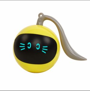 Lovinland Magic Ball Cat Toy Electric Intelligent Automatic funny cat stick Self Happiness Relief Boredom Bite LED Light Pet Toy Balls USB Rechargeable Moving Toy Rolling Tennis Ball Consume Energy Dog Toys with Relaxation Durable Pet Ball