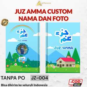 Variasi JUZ AMMA Custom Nama Dan Foto Full Color Soft cover(Free Tulis Nama Dan foto di Cover) I Juz Amma JZ-004 Tajwid Warna 7 in