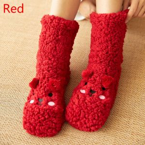 DANDARU Women Mid-calf Shoes Winter Warm Women Cartoon Floor Sleep Socks Non-slip Sock Slippers