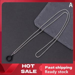 🚚【Local Express Delivery】🚚 Anti-Lost Pen Lanyard Anti-drop Portable Metal Chain Necklace Lanyard Metal Lanyard Sling Snake Bone Chain With Rubble Ring