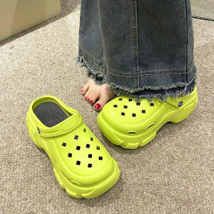 LHshoess ใหม่ รองเท้าแตะหัวโตผู้หญิงทรงแฟชั่นสตรีทสุดเท่ รองเท้าหัวโตทรงสูงดีไซน์สุดสตรีทใส่แล้วเท่แมทช์ได้ทุกชุด สั่งเลยใส่เท่