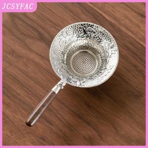 JCSYFAC Metal Mesh Tea Strainer Stainless Steel Filter Sieve Teaware Lace Tea Drain Useful Tea Infusers Kitchen Accessories