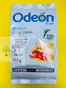 Fungisida ODEON 75 WP bahan aktif klorotalonil . Isi 500g dari Royal Agro