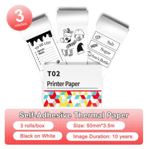 Máy In Nhiệt Mini Bluetooth cầm tay Phomemo T02 Máy in Hoá đơn Tài liệu Phao Nhãn dán Ảnh Tem nhãn Không cần mực