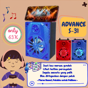Advance S31 Speaker Bluetooth Portable Extra Bass Garansi 1 Tahun